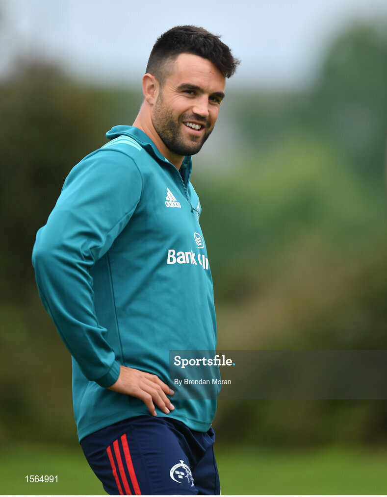 27 August 2018; Conor Murray during Munster Rugby squad training at the University of Limerick in Limerick. Photo by Brendan Moran/Sportsfile