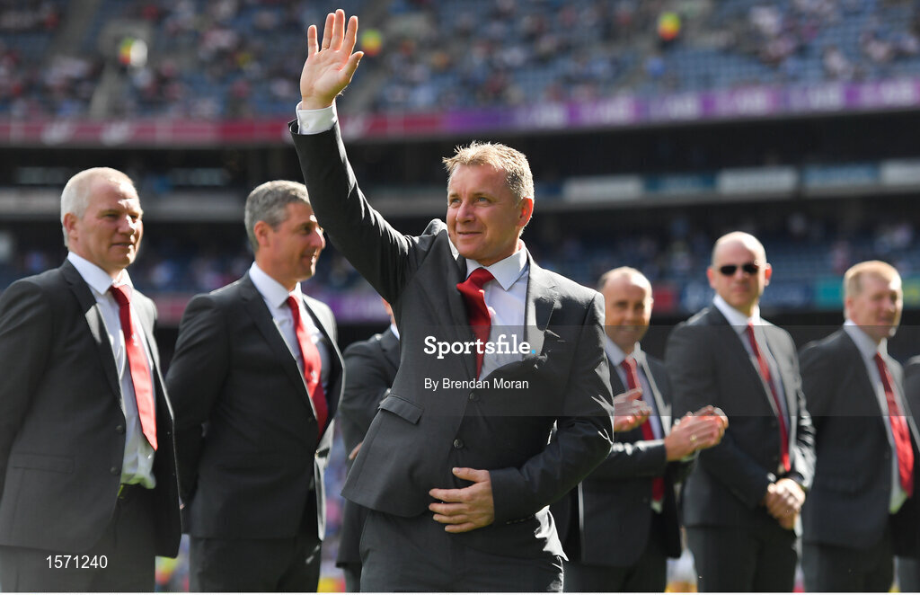 2 September 2018; Kieran McKeever of the Derry 1993 All-Ireland winning team who were honoured prior to the GAA Football All-Ireland Senior Championship Final match between Dublin and Tyrone at Croke Park in Dublin. Photo by Brendan Moran/Sportsfile