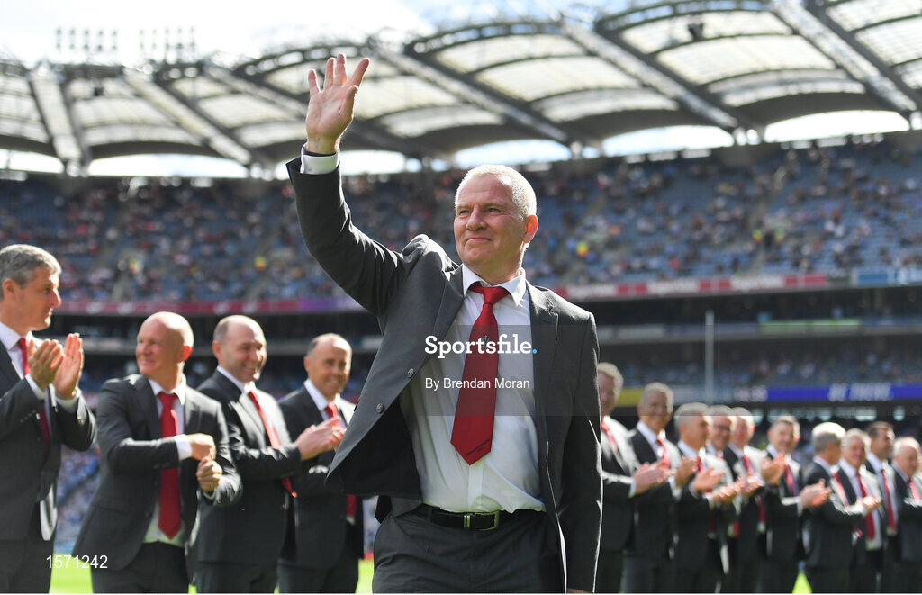 2 September 2018; Tony Scullion of the Derry 1993 All-Ireland winning team who were honoured prior to the GAA Football All-Ireland Senior Championship Final match between Dublin and Tyrone at Croke Park in Dublin. Photo by Brendan Moran/Sportsfile