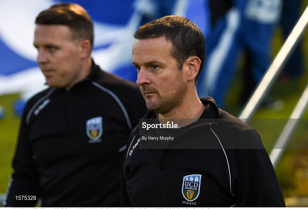 14 September 2018;  UCD manager Collie O'Neill prior to the SSE Airtricity League First Division match between UCD and Finn Harps at the UCD Bowl in Dublin. Photo by Harry Murphy/Sportsfile