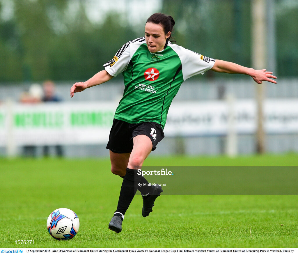 15 September 2018; Aine O'Gorman of Peamount United during the Continental Tyres Women’s National League Cup Final between Wexford Youths at Peamount United at Ferrcarrig Park in Wexford. Photo by Matt Browne/Sportsfile