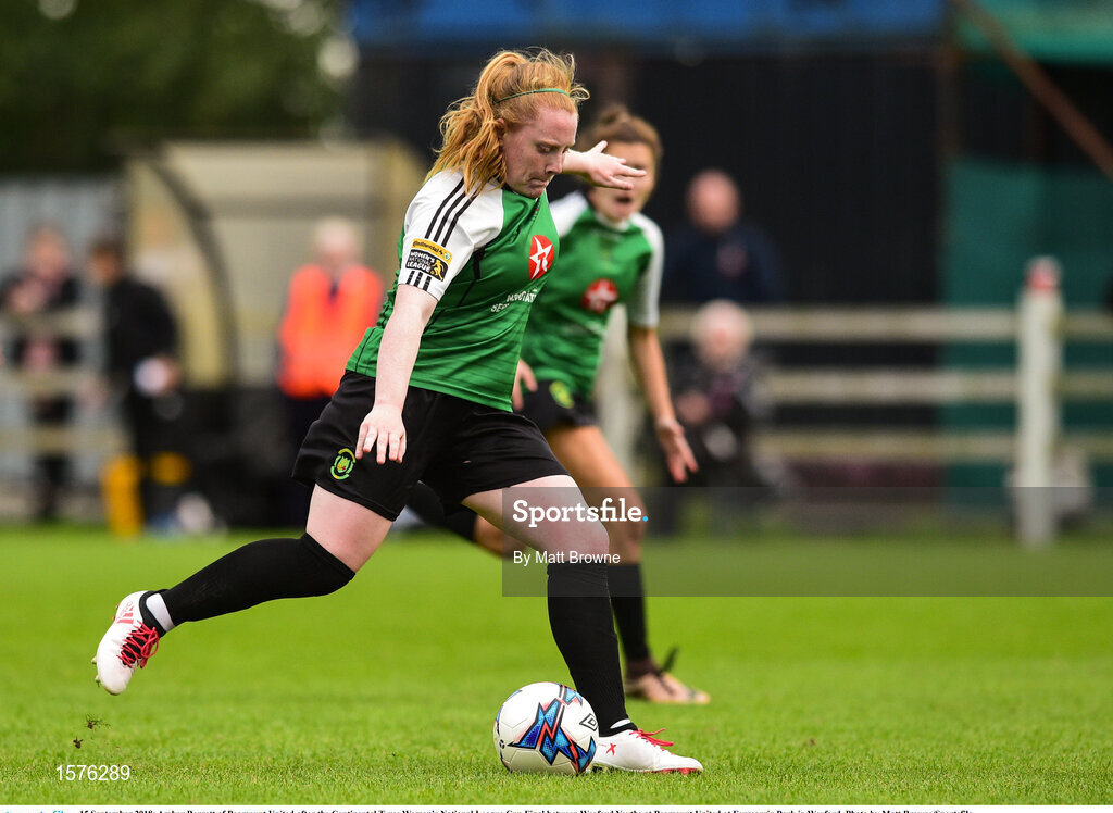 15 September 2018; Amber Barrett of Peamount United after the Continental Tyres Women’s National League Cup Final between Wexford Youths at Peamount United at Ferrcarrig Park in Wexford. Photo by Matt Browne/Sportsfile