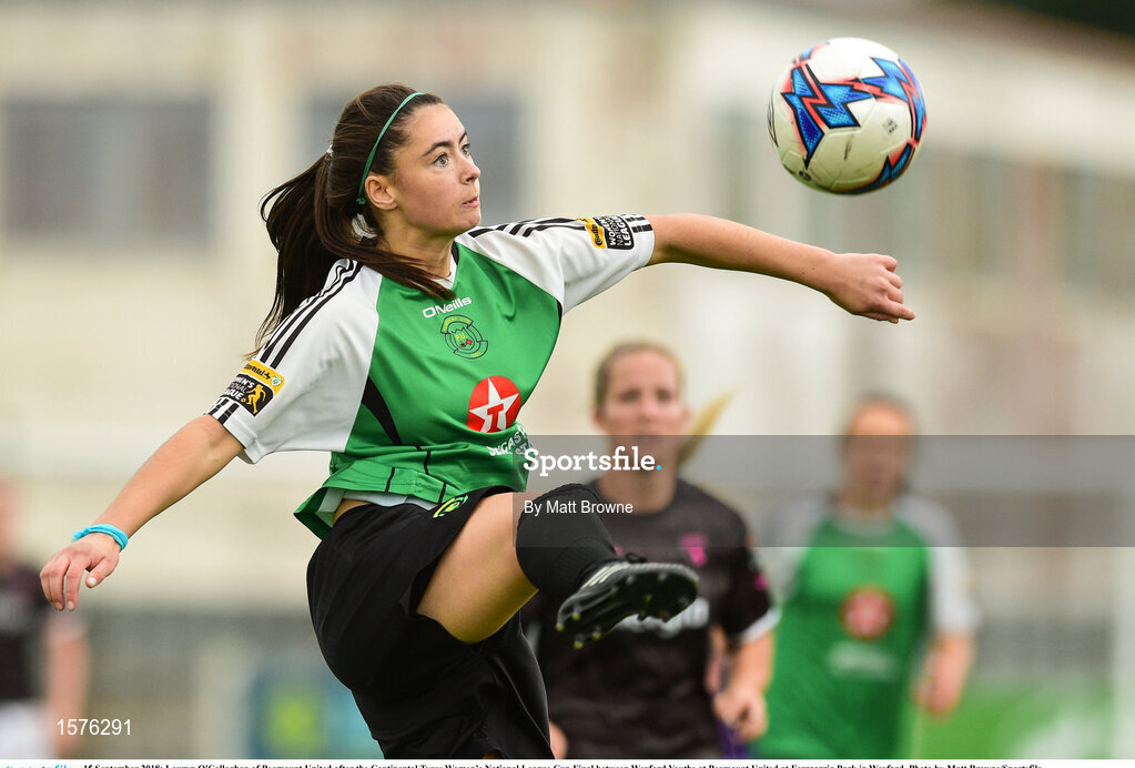 15 September 2018; Lauryn O'Callaghan of Peamount United after the Continental Tyres Women’s National League Cup Final between Wexford Youths at Peamount United at Ferrcarrig Park in Wexford. Photo by Matt Browne/Sportsfile