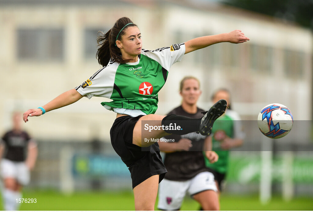 15 September 2018; Lauryn O'Callaghan of Peamount United after the Continental Tyres Women’s National League Cup Final between Wexford Youths at Peamount United at Ferrcarrig Park in Wexford. Photo by Matt Browne/Sportsfile