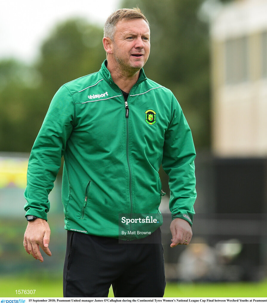 15 September 2018; Peamount United manager James O'Callaghan during the Continental Tyres Women’s National League Cup Final between Wexford Youths at Peamount United at Ferrcarrig Park in Wexford. Photo by Matt Browne/Sportsfile