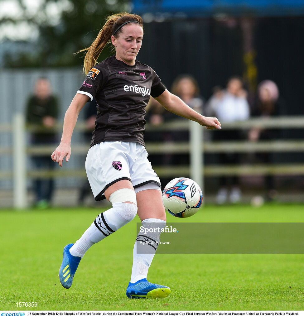 15 September 2018; Kylie Murphy of Wexford Youths  during the Continental Tyres Women’s National League Cup Final between Wexford Youths at Peamount United at Ferrcarrig Park in Wexford. Photo by Matt Browne/Sportsfile