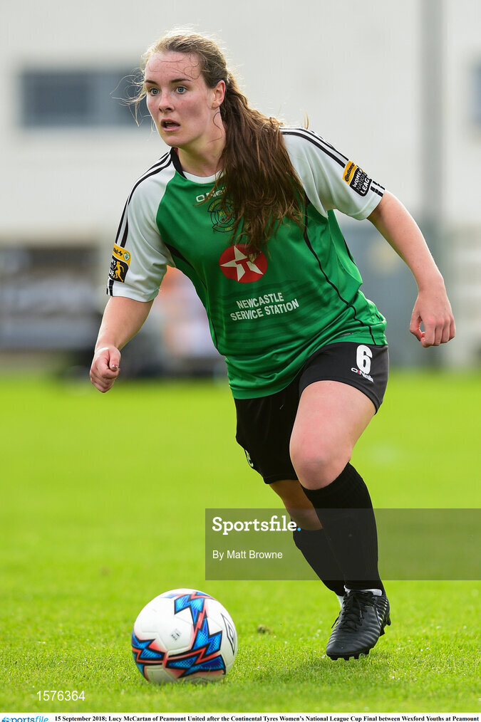 15 September 2018; Lucy McCartan of Peamount United after the Continental Tyres Women’s National League Cup Final between Wexford Youths at Peamount United at Ferrcarrig Park in Wexford. Photo by Matt Browne/Sportsfile