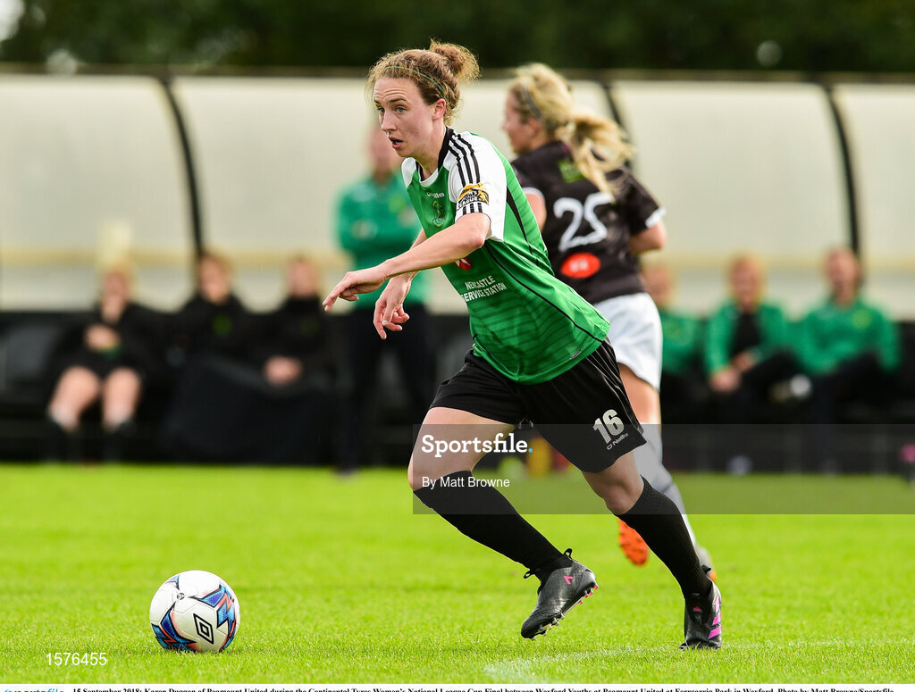 15 September 2018; Karen Duggan of Peamount United during the Continental Tyres Women’s National League Cup Final between Wexford Youths at Peamount United at Ferrcarrig Park in Wexford. Photo by Matt Browne/Sportsfile