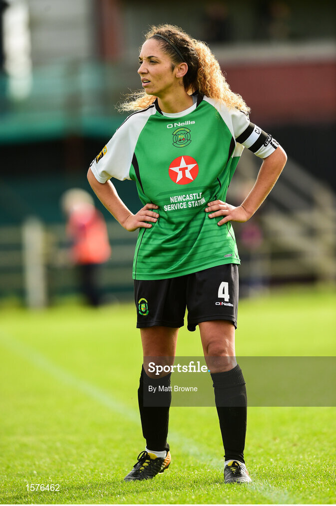 15 September 2018; Louise Corrigan of Peamount United during the Continental Tyres Women’s National League Cup Final between Wexford Youths at Peamount United at Ferrcarrig Park in Wexford. Photo by Matt Browne/Sportsfile