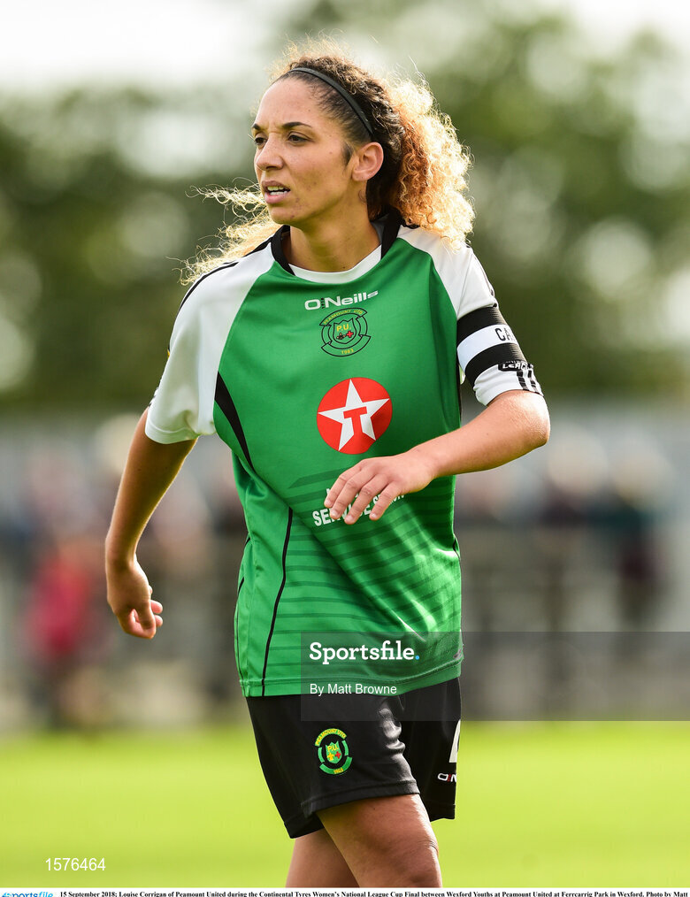15 September 2018; Louise Corrigan of Peamount United during the Continental Tyres Women’s National League Cup Final between Wexford Youths at Peamount United at Ferrcarrig Park in Wexford. Photo by Matt Browne/Sportsfile