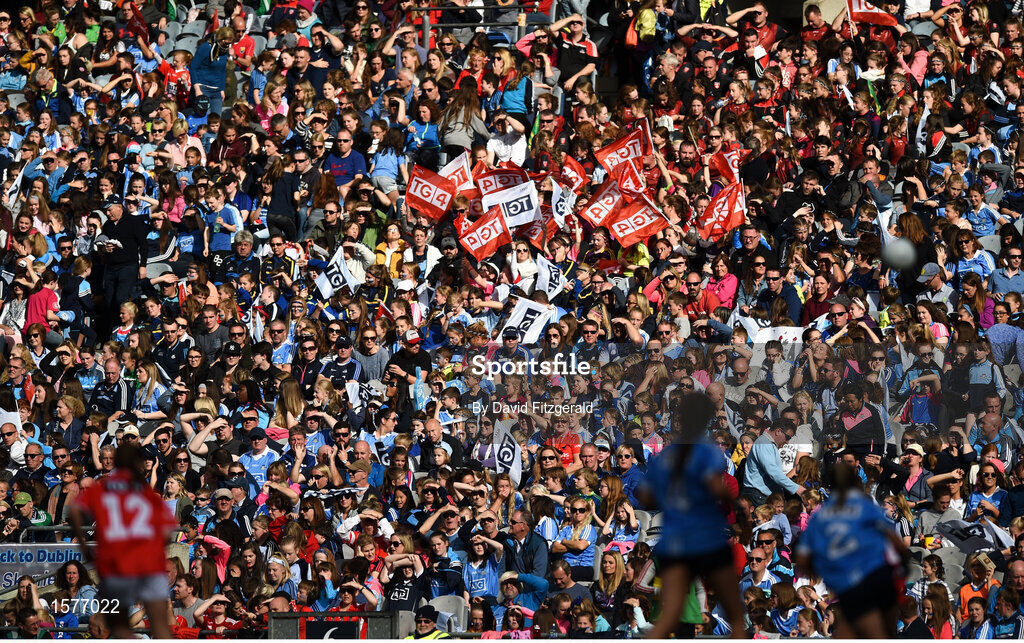 16 September 2018; Supporters during the TG4 All-Ireland Ladies Football Senior Championship Final match between Cork and Dublin at Croke Park, Dublin. Photo by David Fitzgerald/Sportsfile