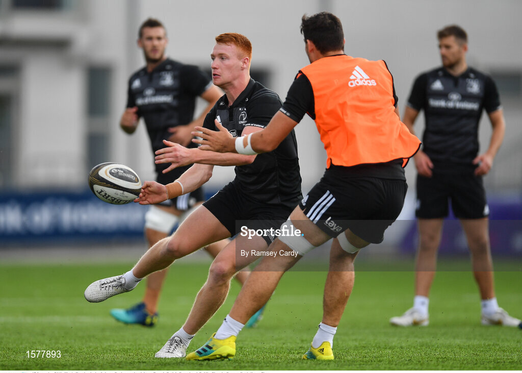 17 September 2018; Ciarán Frawley during Leinster Rugby squad training at Energia Park in Donnybrook, Dublin. Photo by Ramsey Cardy/Sportsfile