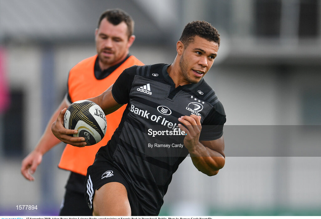 17 September 2018; Adam Byrne during Leinster Rugby squad training at Energia Park in Donnybrook, Dublin. Photo by Ramsey Cardy/Sportsfile