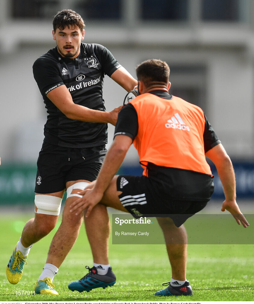 17 September 2018; Max Deegan during Leinster Rugby squad training at Energia Park in Donnybrook, Dublin. Photo by Ramsey Cardy/Sportsfile