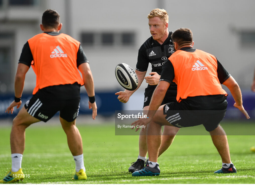 17 September 2018; James Tracy during Leinster Rugby squad training at Energia Park in Donnybrook, Dublin. Photo by Ramsey Cardy/Sportsfile