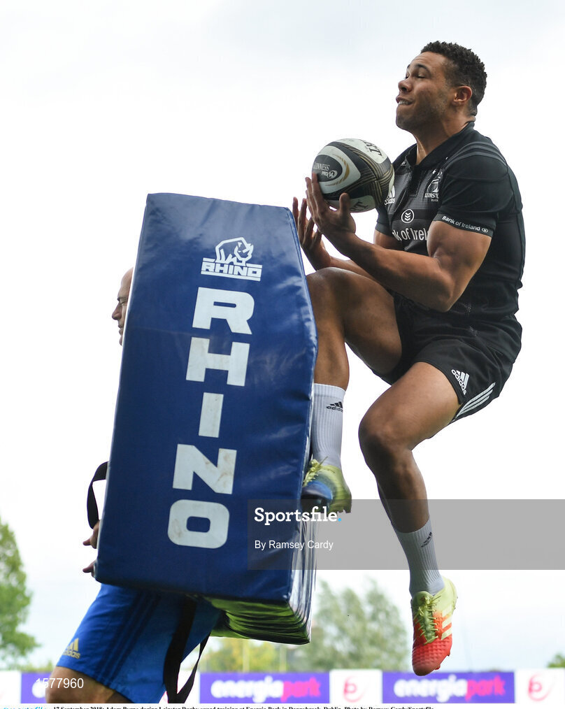 17 September 2018; Adam Byrne during Leinster Rugby squad training at Energia Park in Donnybrook, Dublin. Photo by Ramsey Cardy/Sportsfile