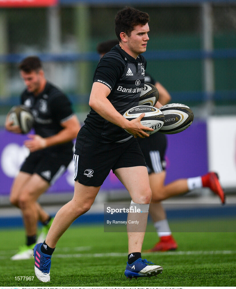 17 September 2018; Hugh O'Sullivan during Leinster Rugby squad training at Energia Park in Donnybrook, Dublin. Photo by Ramsey Cardy/Sportsfile