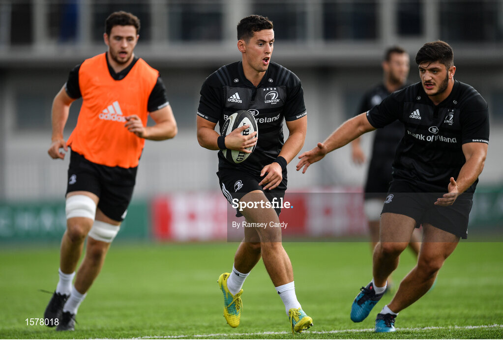 17 September 2018; Noel Reid and Vakh Abdaladze, right, during Leinster Rugby squad training at Energia Park in Donnybrook, Dublin. Photo by Ramsey Cardy/Sportsfile