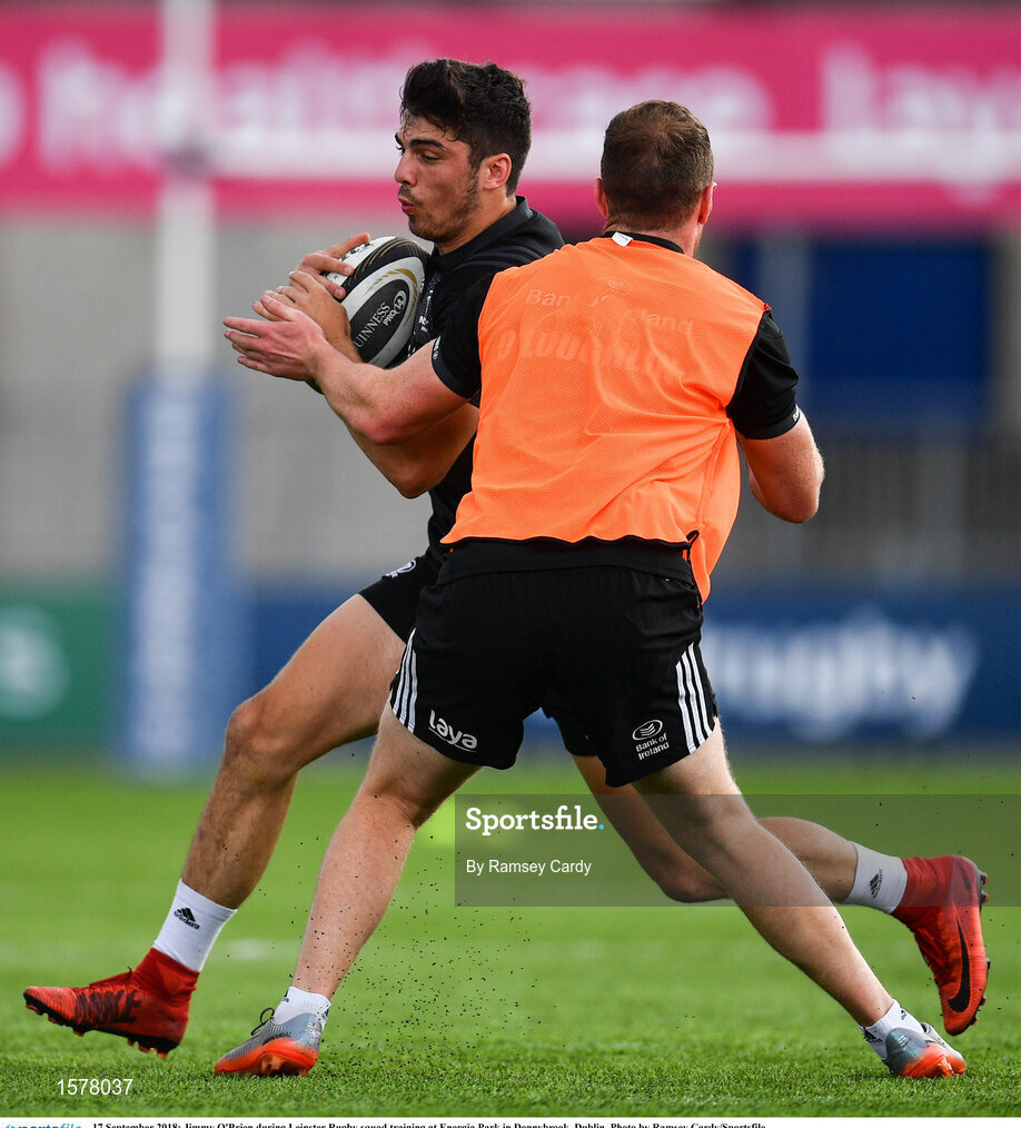 17 September 2018; Jimmy O'Brien during Leinster Rugby squad training at Energia Park in Donnybrook, Dublin. Photo by Ramsey Cardy/Sportsfile
