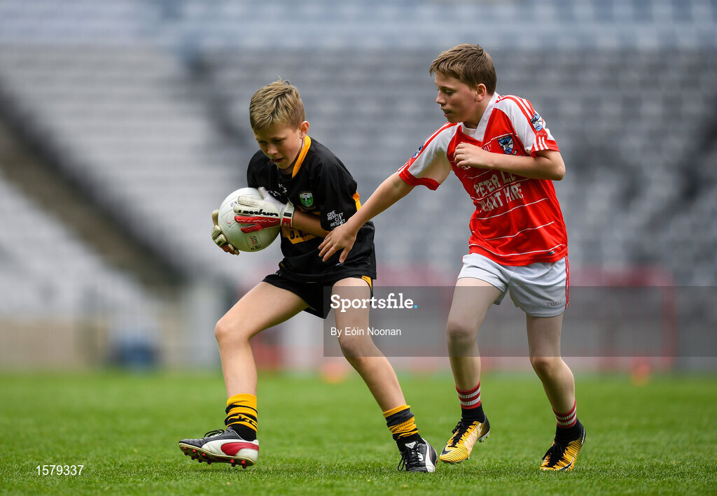 22 September 2018; Action from the game between Cliffton, Co. Galway and Bornacoola, Co Leitrim during the Littlewoods Ireland Connacht Provincial Days Go Games in Croke Park. This year over 6,000 boys and girls aged between six and eleven represented their clubs in a series of mini blitzes and – just like their heroes – got to play in Croke Park. For exclusive content and behind the scenes action follow Littlewoods Ireland on Facebook, Instagram, Twitter and https://blog.littlewoodsireland.ie/ Photo by Eóin Noonan/Sportsfile