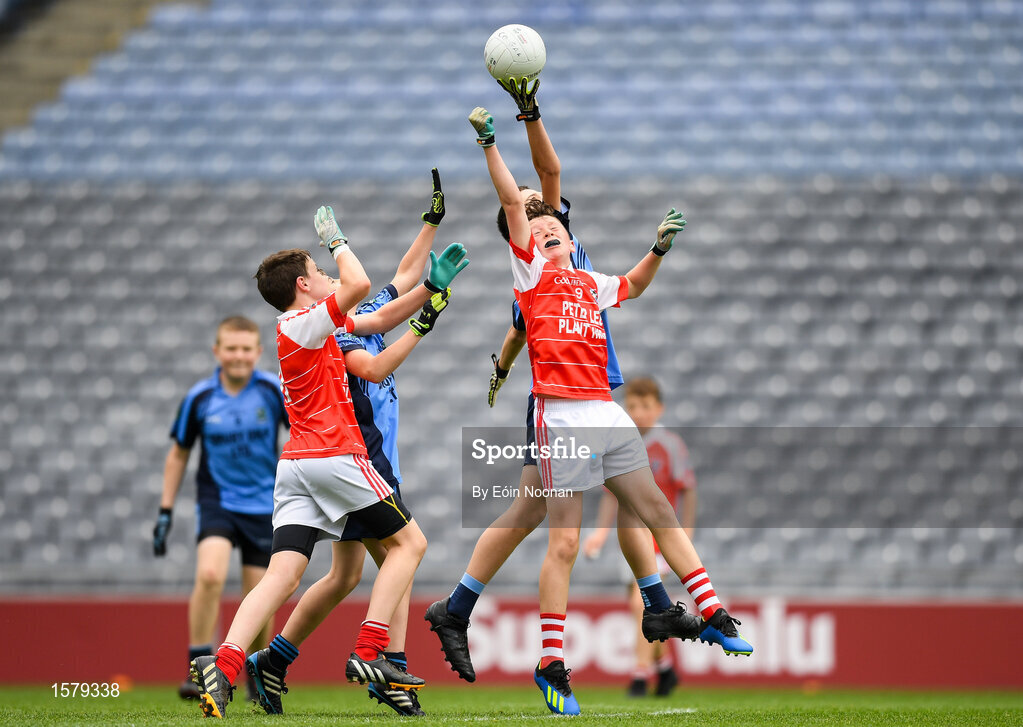 22 September 2018; Action from the game between Cliffton, Co. Galway and Western Gaels, Co. Sligo during the Littlewoods Ireland Connacht Provincial Days Go Games in Croke Park. This year over 6,000 boys and girls aged between six and eleven represented their clubs in a series of mini blitzes and – just like their heroes – got to play in Croke Park. For exclusive content and behind the scenes action follow Littlewoods Ireland on Facebook, Instagram, Twitter and https://blog.littlewoodsireland.ie/ Photo by Eóin Noonan/Sportsfile