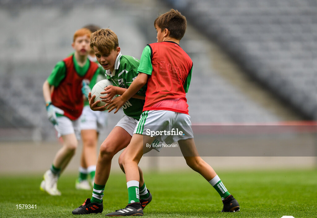 22 September 2018; Action from the game between St. Molaise Gaels, Sligo, and Caltra, Galway during the Littlewoods Ireland Connacht Provincial Days Go Games in Croke Park. This year over 6,000 boys and girls aged between six and eleven represented their clubs in a series of mini blitzes and – just like their heroes – got to play in Croke Park. For exclusive content and behind the scenes action follow Littlewoods Ireland on Facebook, Instagram, Twitter and https://blog.littlewoodsireland.ie/ Photo by Eóin Noonan/Sportsfile
