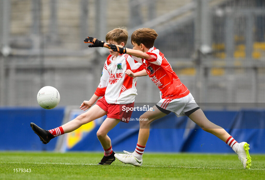 22 September 2018; Action from the game between Cliffton, Co. Galway, and St. Faithleachs, Co. Roscommon during the Littlewoods Ireland Connacht Provincial Days Go Games in Croke Park. This year over 6,000 boys and girls aged between six and eleven represented their clubs in a series of mini blitzes and – just like their heroes – got to play in Croke Park. For exclusive content and behind the scenes action follow Littlewoods Ireland on Facebook, Instagram, Twitter and https://blog.littlewoodsireland.ie/ Photo by Eóin Noonan/Sportsfile