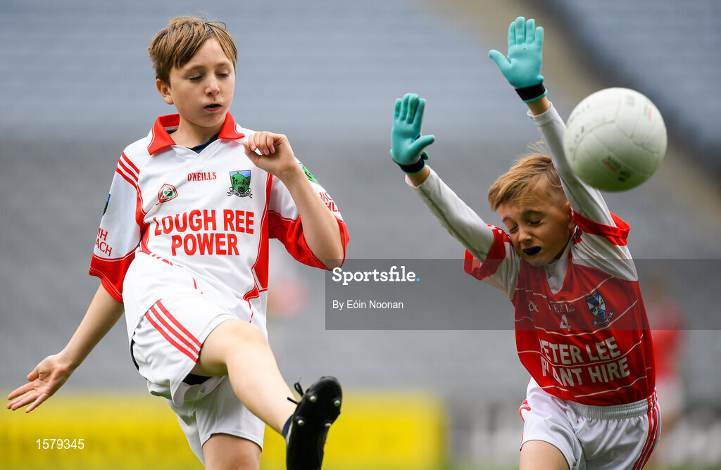 22 September 2018; Action from the game between Cliffton, Co. Galway, and St. Faithleachs, Co. Roscommon during the Littlewoods Ireland Connacht Provincial Days Go Games in Croke Park. This year over 6,000 boys and girls aged between six and eleven represented their clubs in a series of mini blitzes and – just like their heroes – got to play in Croke Park. For exclusive content and behind the scenes action follow Littlewoods Ireland on Facebook, Instagram, Twitter and https://blog.littlewoodsireland.ie/ Photo by Eóin Noonan/Sportsfile