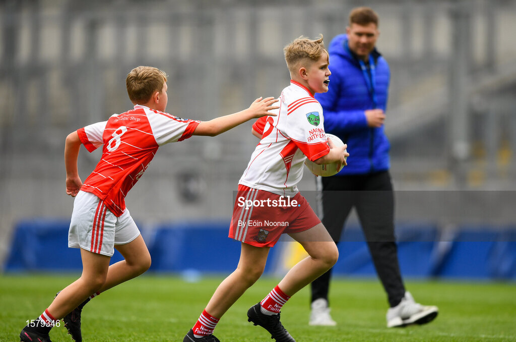 22 September 2018; Action from the game between Cliffton, Co. Galway, and St. Faithleachs, Co. Roscommon during the Littlewoods Ireland Connacht Provincial Days Go Games in Croke Park. This year over 6,000 boys and girls aged between six and eleven represented their clubs in a series of mini blitzes and – just like their heroes – got to play in Croke Park. For exclusive content and behind the scenes action follow Littlewoods Ireland on Facebook, Instagram, Twitter and https://blog.littlewoodsireland.ie/ Photo by Eóin Noonan/Sportsfile