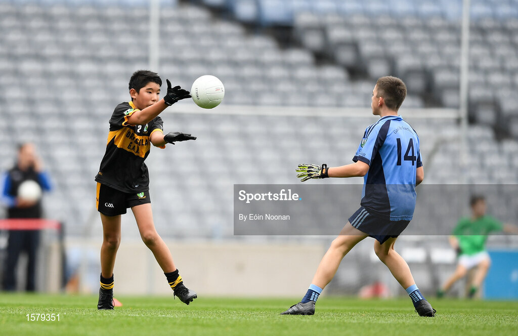 22 September 2018; Action from the game between Bornacoola, Co Leitrim and Western Gaels, Co. Sligo during the Littlewoods Ireland Connacht Provincial Days Go Games in Croke Park. This year over 6,000 boys and girls aged between six and eleven represented their clubs in a series of mini blitzes and – just like their heroes – got to play in Croke Park. For exclusive content and behind the scenes action follow Littlewoods Ireland on Facebook, Instagram, Twitter and https://blog.littlewoodsireland.ie/ Photo by Eóin Noonan/Sportsfile