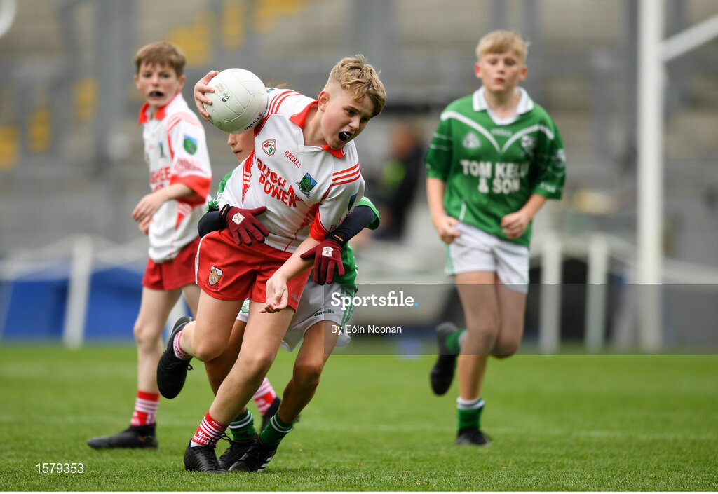 22 September 2018; Action from the game between Caltra, Co. Galway and St. Faithleachs, Co. Roscommon during the Littlewoods Ireland Connacht Provincial Days Go Games in Croke Park. This year over 6,000 boys and girls aged between six and eleven represented their clubs in a series of mini blitzes and – just like their heroes – got to play in Croke Park. For exclusive content and behind the scenes action follow Littlewoods Ireland on Facebook, Instagram, Twitter and https://blog.littlewoodsireland.ie/ Photo by Eóin Noonan/Sportsfile