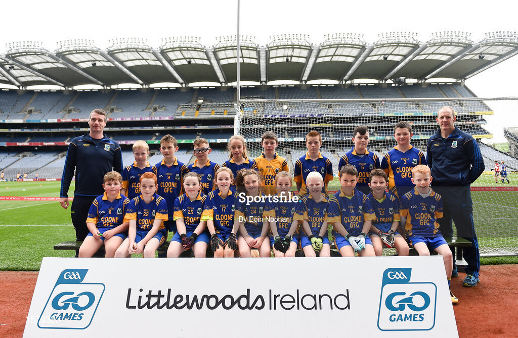 22 September 2018; Cloone, Co. Leitrim during the Littlewoods Ireland Connacht Provincial Days Go Games in Croke Park. This year over 6,000 boys and girls aged between six and eleven represented their clubs in a series of mini blitzes and – just like their heroes – got to play in Croke Park. For exclusive content and behind the scenes action follow Littlewoods Ireland on Facebook, Instagram, Twitter and https://blog.littlewoodsireland.ie/ Photo by Eóin Noonan/Sportsfile