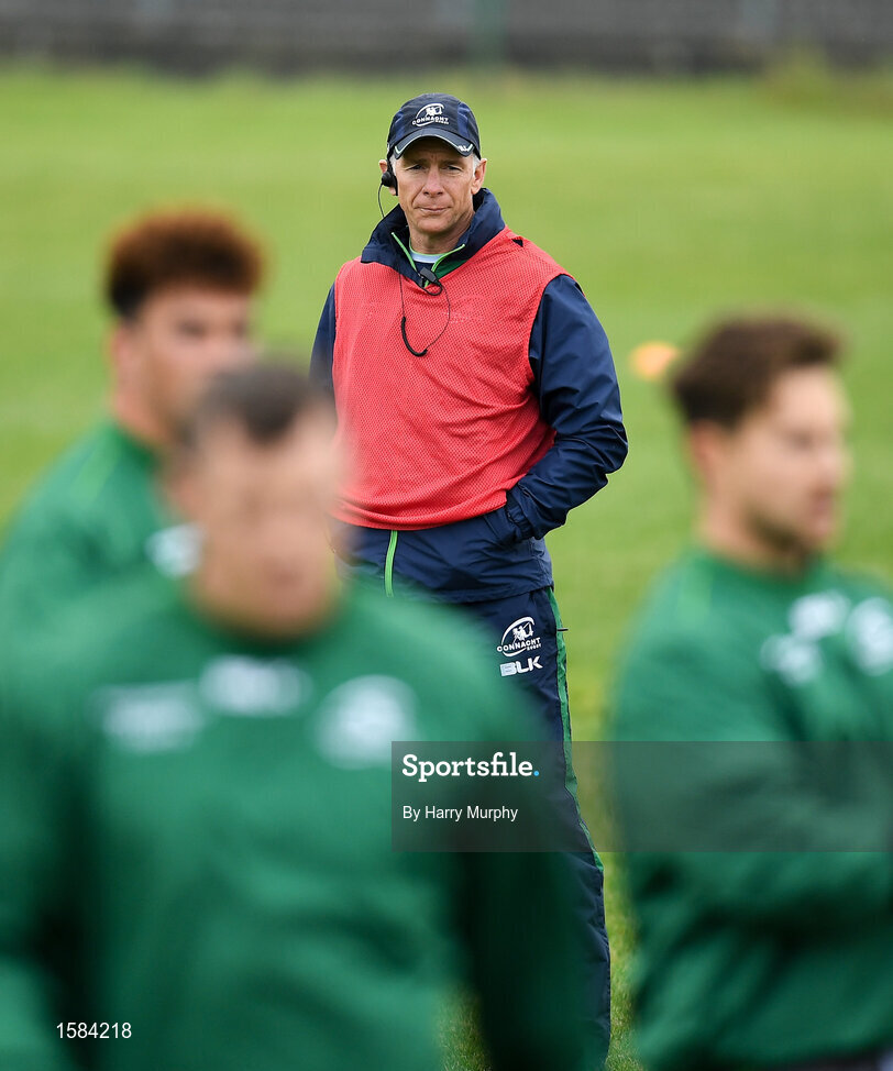 2 October 2018; Connacht head coach Andy Friend during Connacht Rugby squad training at the Sportsground in Galway. Photo by Harry Murphy/Sportsfile