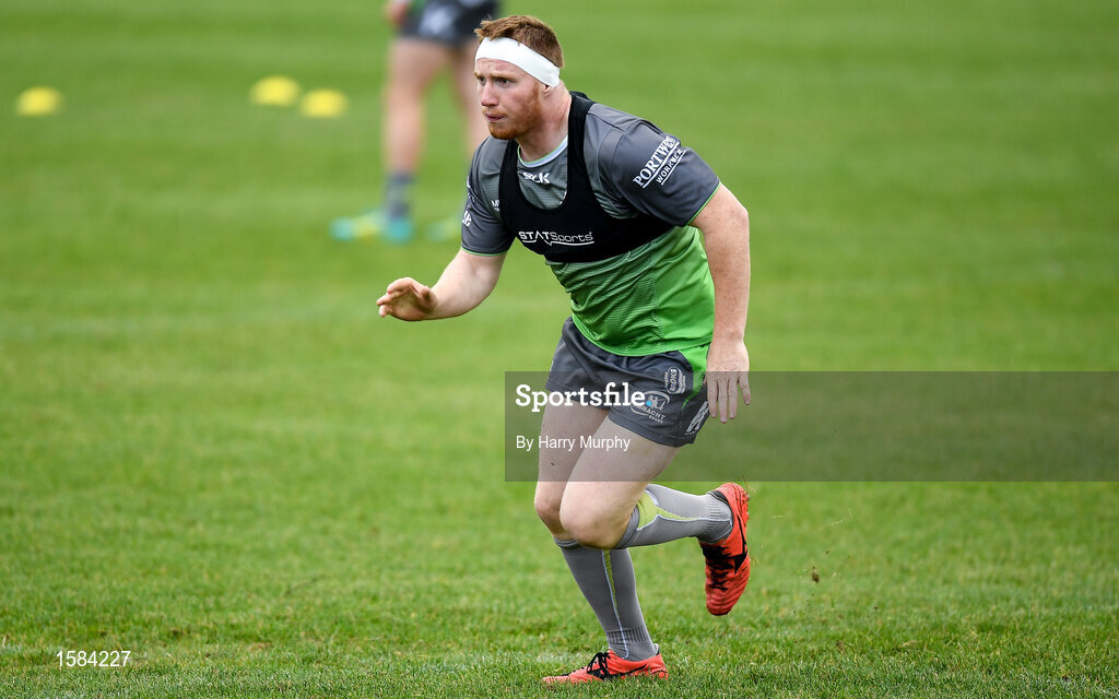 2 October 2018; Shane Delahunt during Connacht Rugby squad training at the Sportsground in Galway. Photo by Harry Murphy/Sportsfile