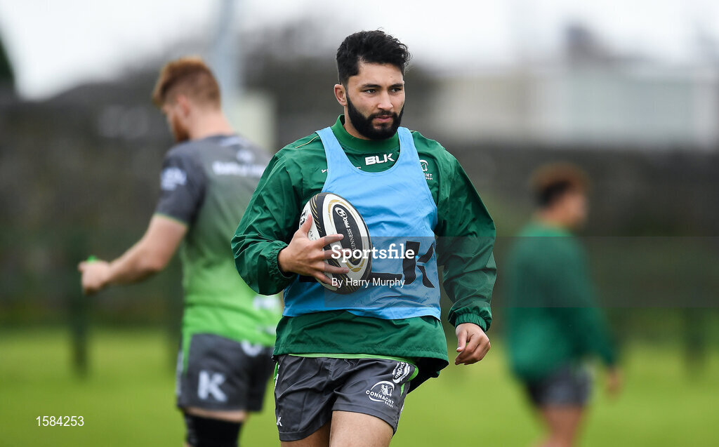 2 October 2018; Colby Fainga'a during Connacht Rugby squad training at the Sportsground in Galway. Photo by Harry Murphy/Sportsfile