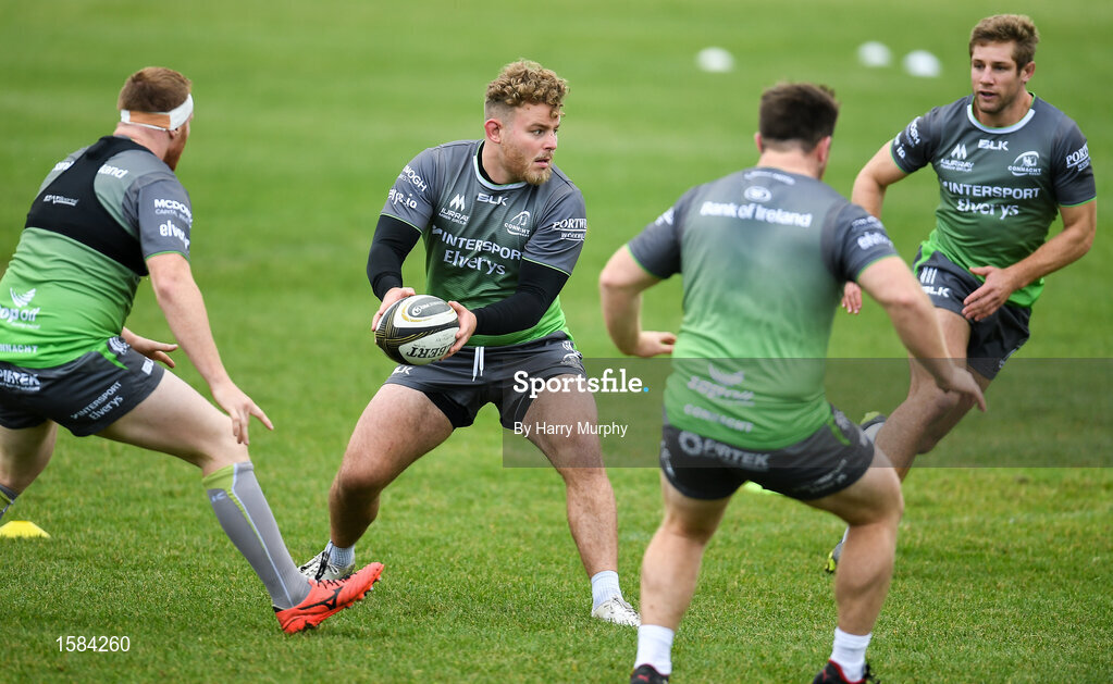 2 October 2018; Finlay Bealham during Connacht Rugby squad training at the Sportsground in Galway. Photo by Harry Murphy/Sportsfile