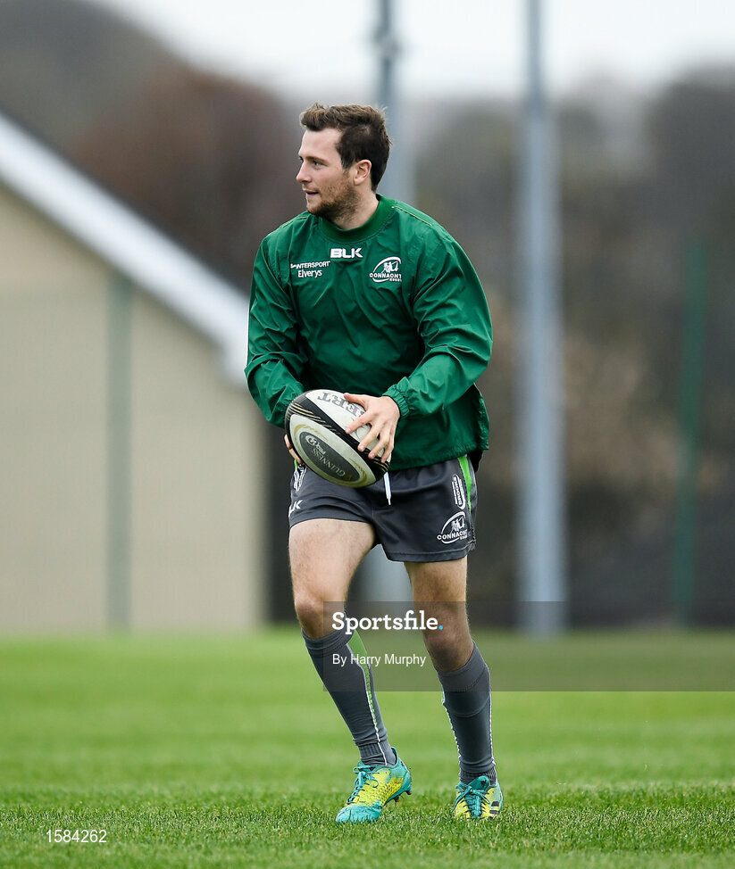 2 October 2018; Jack Carty during Connacht Rugby squad training at the Sportsground in Galway. Photo by Harry Murphy/Sportsfile