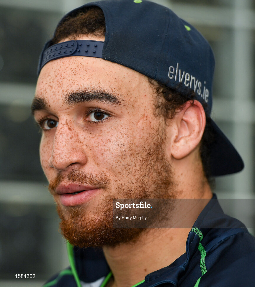 2 October 2018; Ultane Dillane during a Connacht Rugby press conference at the Sportsground in Galway. Photo by Harry Murphy/Sportsfile