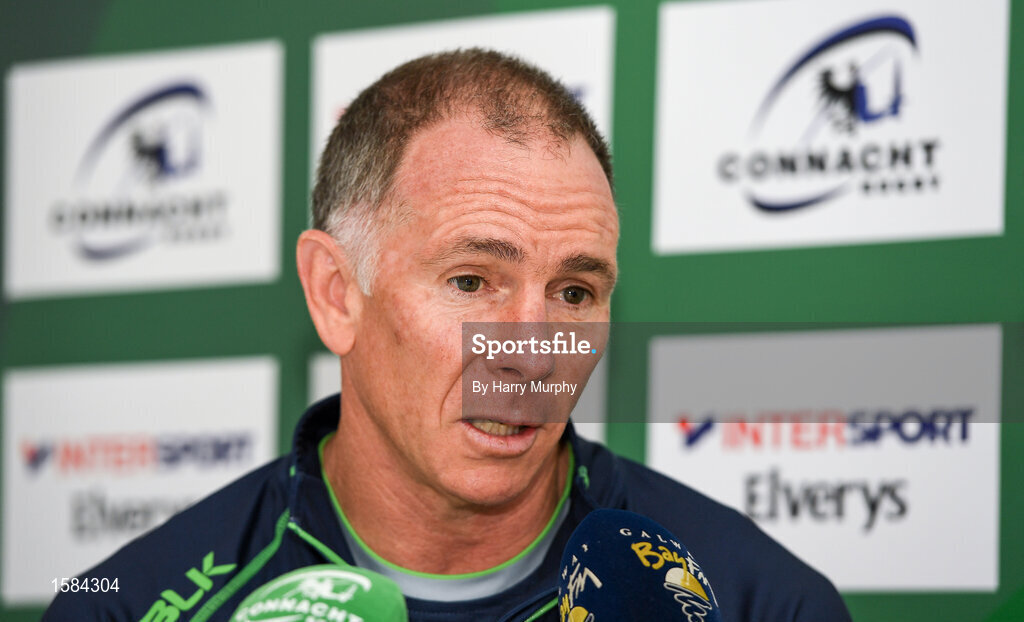 2 October 2018; Connacht head coach Andy Friend during a Connacht Rugby press conference at the Sportsground in Galway. Photo by Harry Murphy/Sportsfile