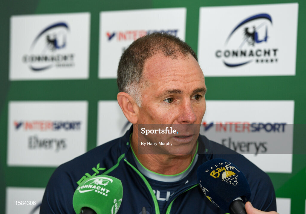 2 October 2018; Connacht head coach Andy Friend during a Connacht Rugby press conference at the Sportsground in Galway. Photo by Harry Murphy/Sportsfile