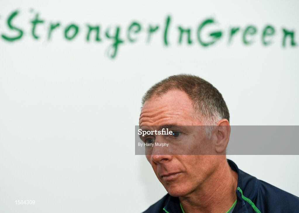 2 October 2018; Connacht head coach Andy Friend during a Connacht Rugby press conference at the Sportsground in Galway. Photo by Harry Murphy/Sportsfile