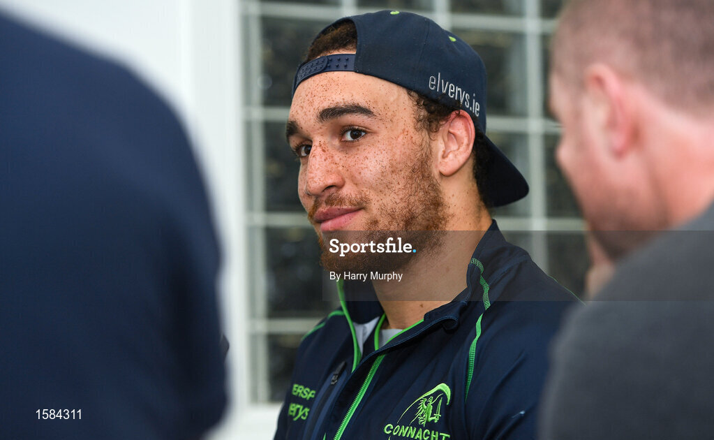 2 October 2018; Ultane Dillane during a Connacht Rugby press conference at the Sportsground in Galway. Photo by Harry Murphy/Sportsfile