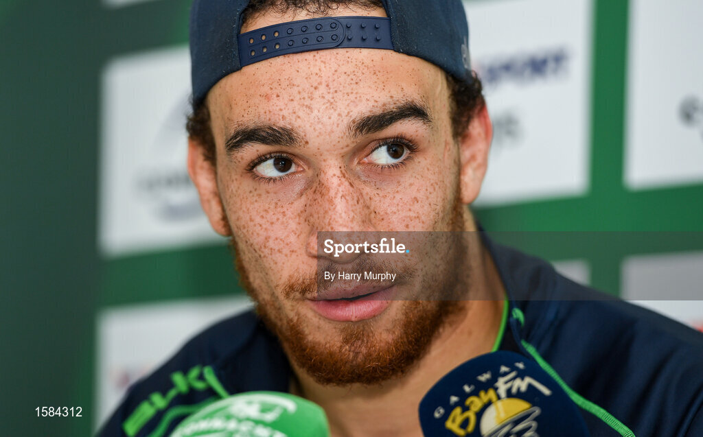 2 October 2018; Ultane Dillane during a Connacht Rugby press conference at the Sportsground in Galway. Photo by Harry Murphy/Sportsfile
