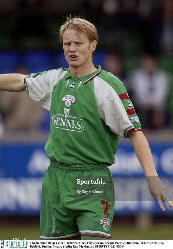 6 September 2003; Colin T O'Brien, Cork City. eircom League Premier Division, UCD v Cork City, Belfield, Dublin. Picture credit; Ray McManus / SPORTSFILE *EDI*