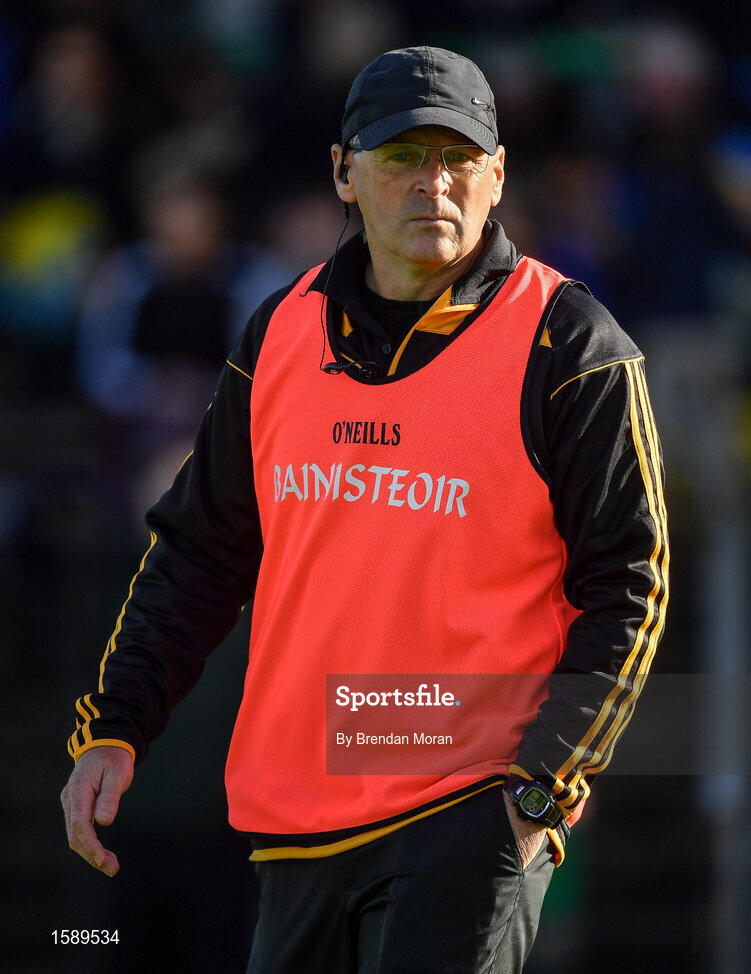 14 October 2018; St Peter's Dunboyne manager Ciaron Byrne during the Meath County Senior Club Football Championship Final match between St Peter's Dunboyne and Summerhill at Páirc Tailteann in Navan, Meath. Photo by Brendan Moran/Sportsfile