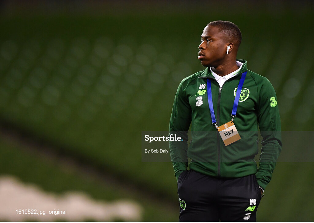 15 November 2018; Michael Obafemi of Republic of Ireland walks the pitch prior to the International Friendly match between Republic of Ireland and Northern Ireland at the Aviva Stadium in Dublin. Seb Daly/Sportsfile