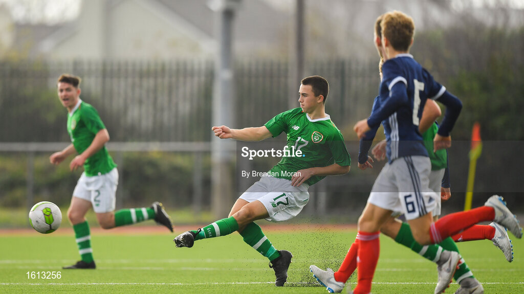 16 November 2018; Jamie Doyle of Republic of Ireland during the U16 Victory Shield match between Republic of Ireland and Scotland at Mounthawk Park in Tralee, Kerry. Photo by Brendan Moran/Sportsfile