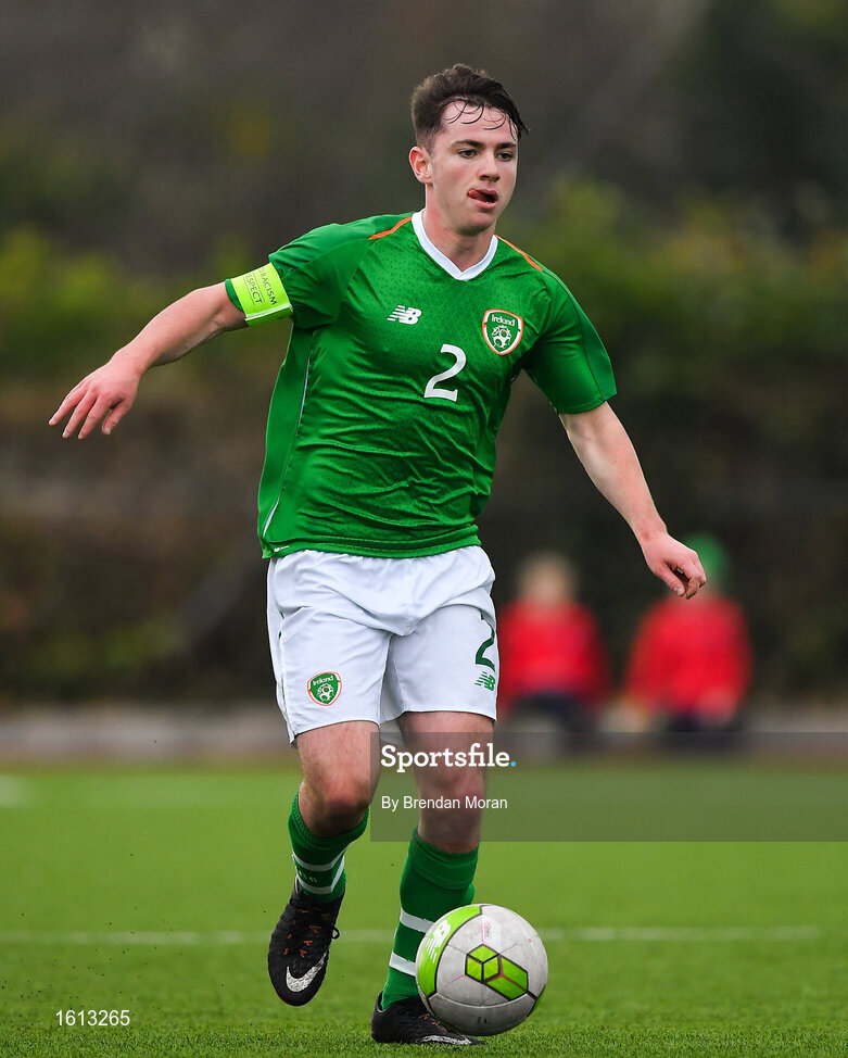 16 November 2018; Gavin O'Brien of Republic of Ireland during the U16 Victory Shield match between Republic of Ireland and Scotland at Mounthawk Park in Tralee, Kerry. Photo by Brendan Moran/Sportsfile