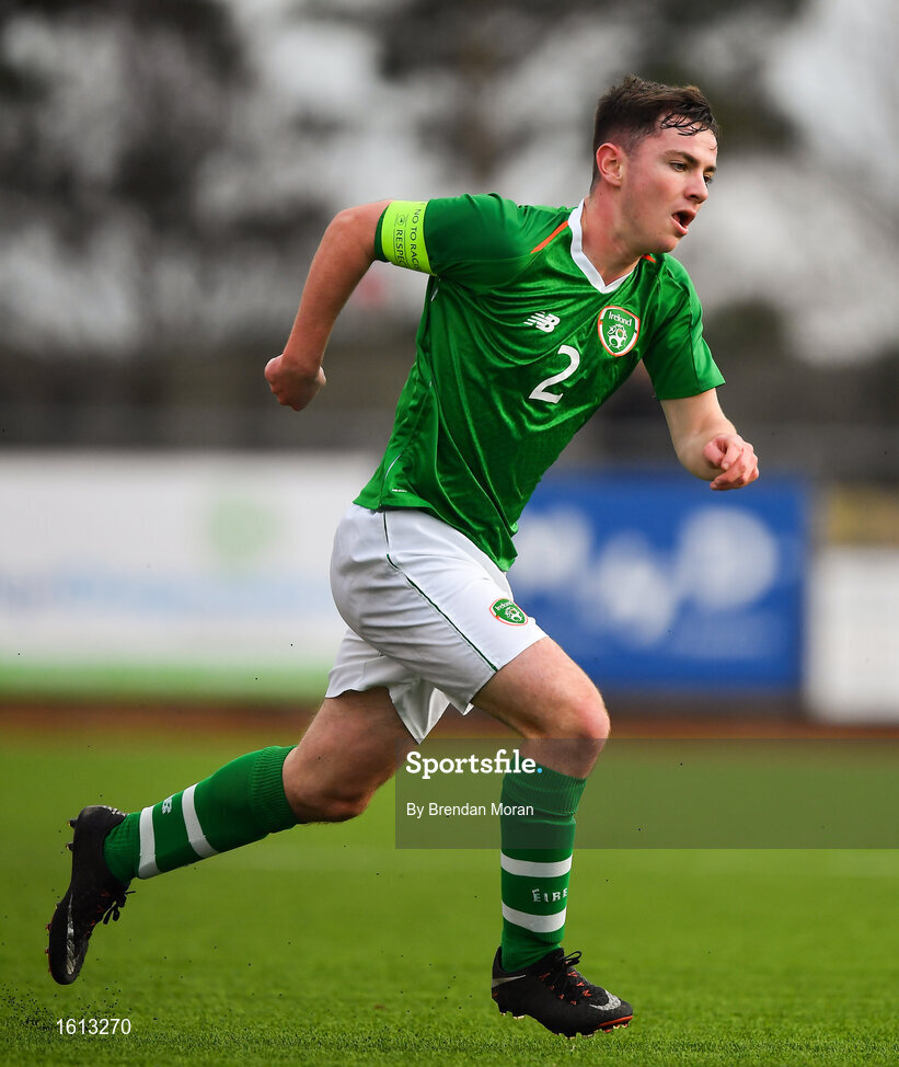 16 November 2018; Gavin O'Brien of Republic of Ireland during the U16 Victory Shield match between Republic of Ireland and Scotland at Mounthawk Park in Tralee, Kerry. Photo by Brendan Moran/Sportsfile