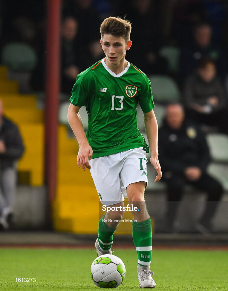 16 November 2018; Oliver O'Neill of Republic of Ireland during the U16 Victory Shield match between Republic of Ireland and Scotland at Mounthawk Park in Tralee, Kerry. Photo by Brendan Moran/Sportsfile